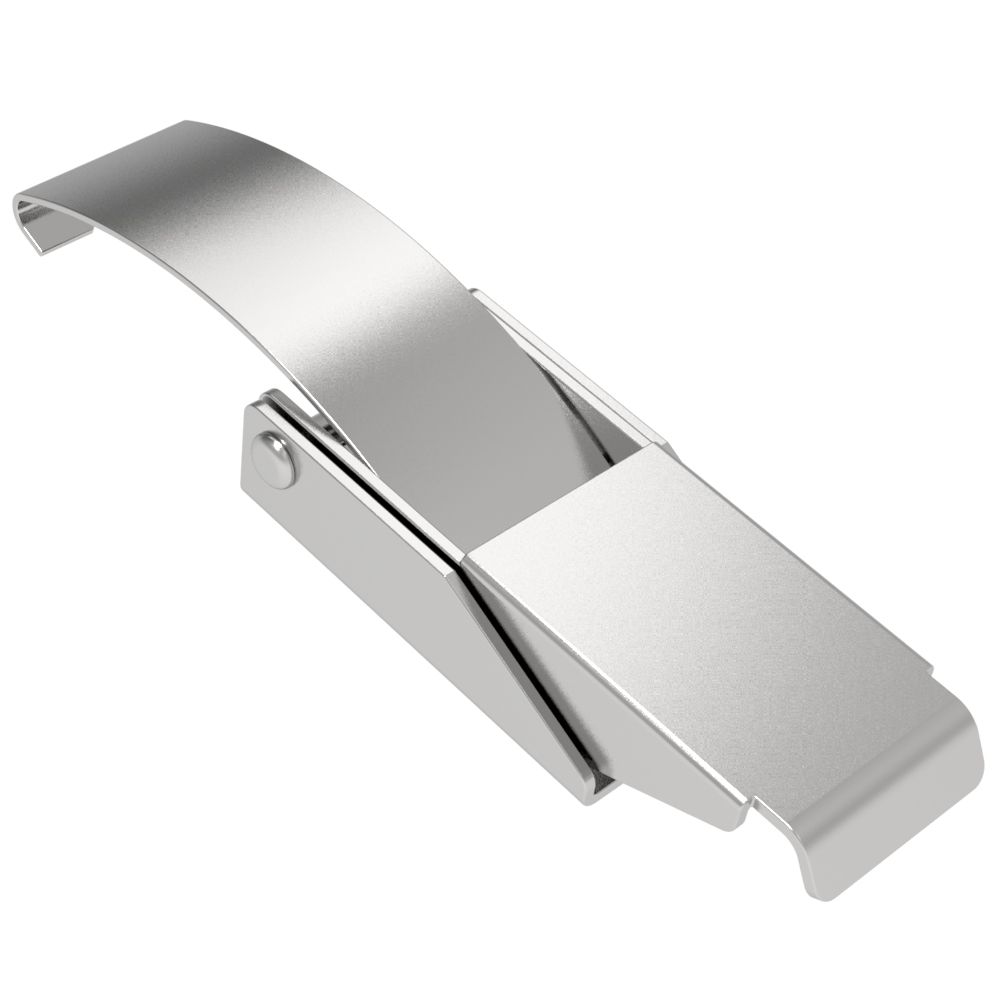 Southco Over-center Draw Latch Extra Large Size, Tab Down, No Keeper, Steel, Zinc Plate, Bright chromate