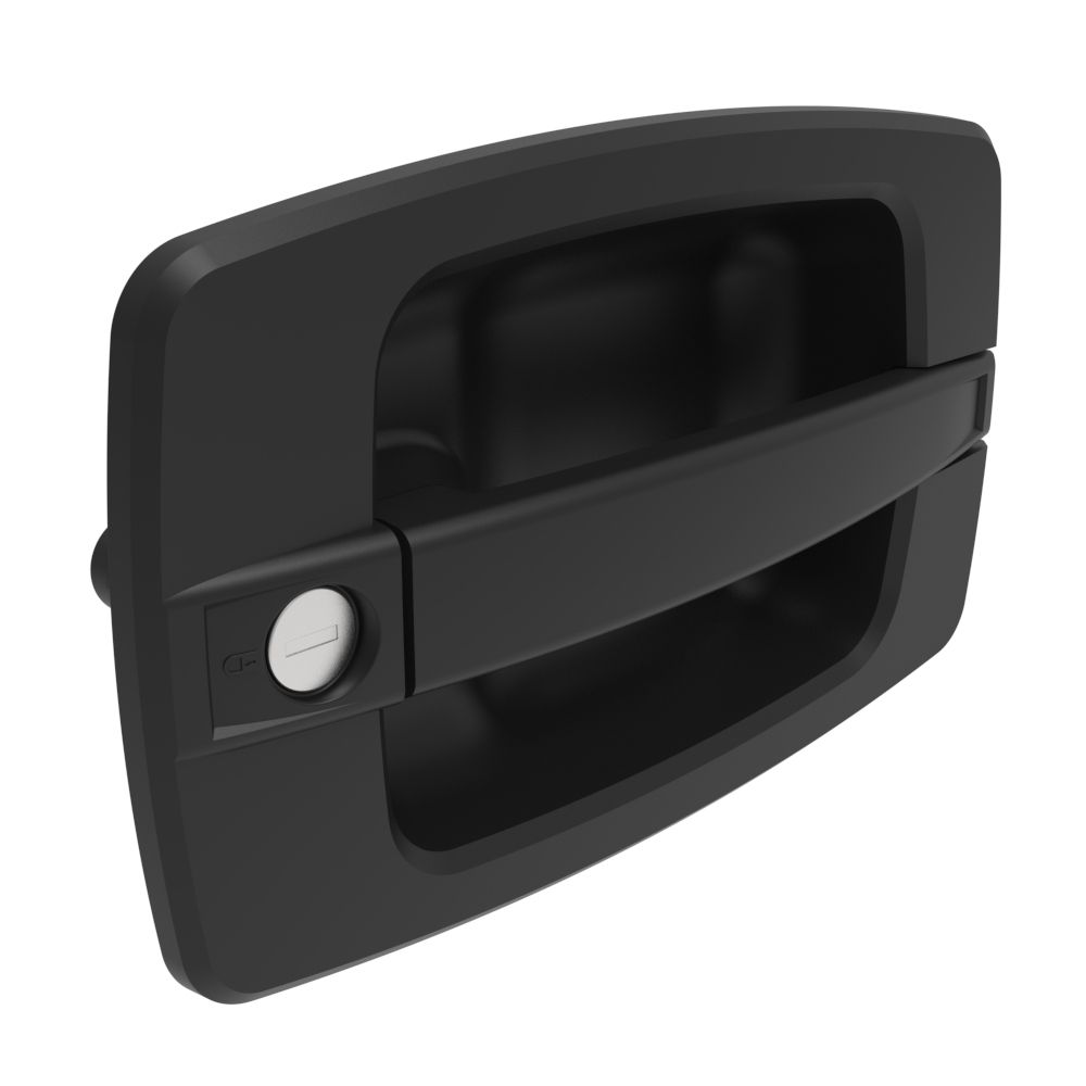 Southco Actuator, Single or Multi Point, With Cable Bracket, Large Handle, Flush Mount, Locking, Reversible R001 (2 Keys Included), Nylon, Black