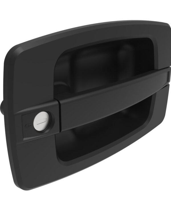 Southco Actuator, Single or Multi Point, With Cable Bracket, Large Handle, Flush Mount, CH 751 Key (2 Keys Included), Nylon, Black