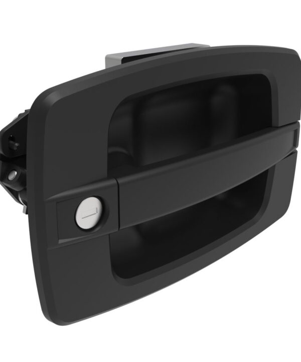 Southco Actuator, Single or Multi Point, With Cable Bracket, Rectangular Large Handle, Flush Mount, Standard Key Multiple Key Codes (2 Keys Included), Nylon, Black
