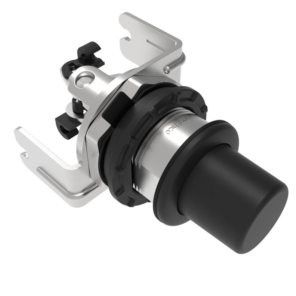 Southco Actuator, Single or Multi Point, with Cable Bracket, Push Button, Non-Locking, Nylon, Black