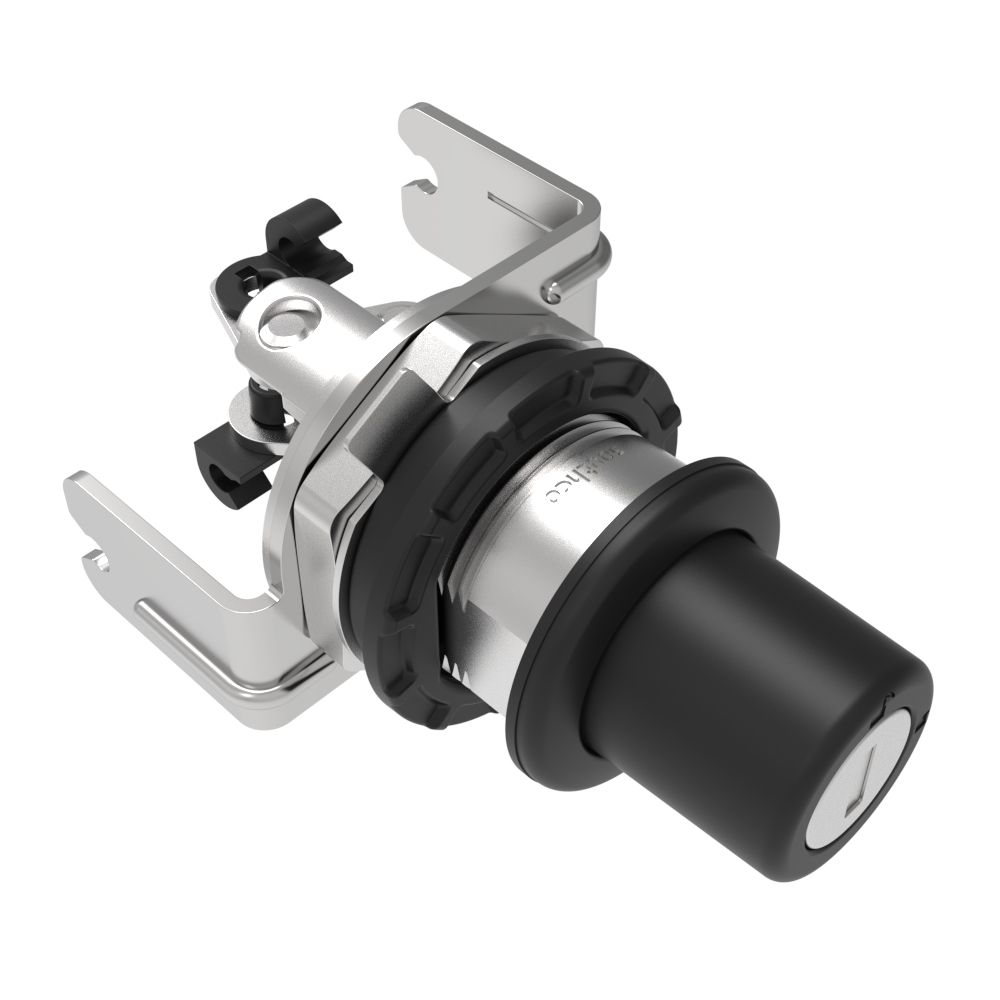 Southco Actuator, Single or Multi Point, with Cable Bracket, Push Button, CH 751 Key (Keys Not Included), Nylon, Black