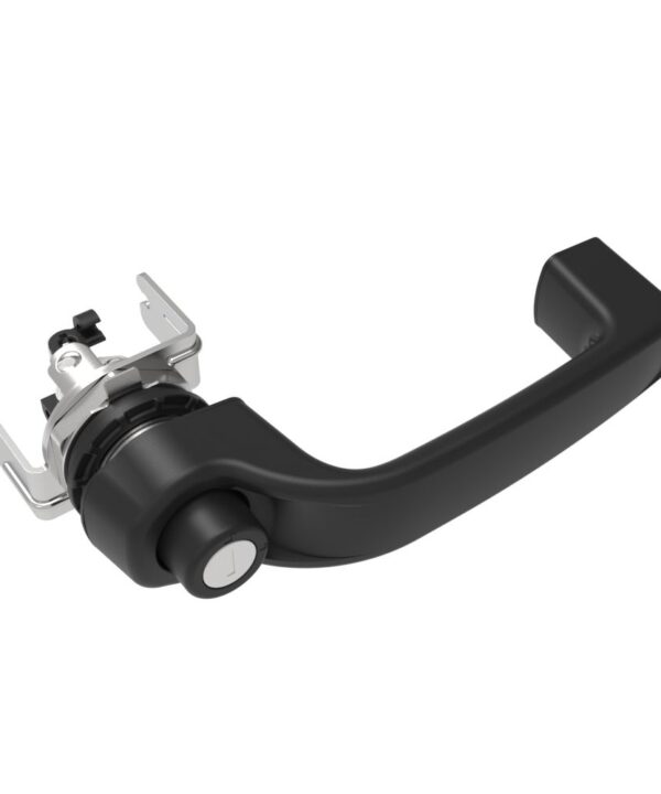 Southco Actuator, Single or Multi Point, with Cable Bracket, Push Button Handle, Locking, Reversible R001 (Keys Not Included), Nylon, Black