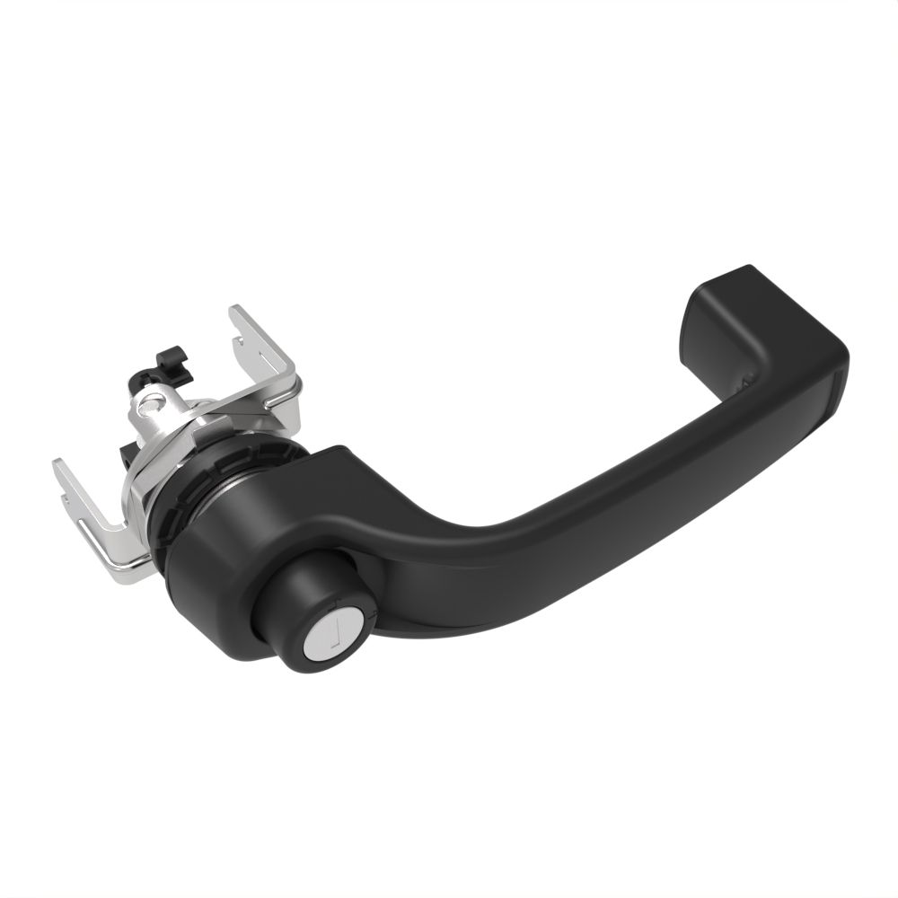 Southco Actuator, Single or Multi Point, with Cable Bracket, Push Button Handle, Locking, Reversible R001 (Keys Not Included), Nylon, Black
