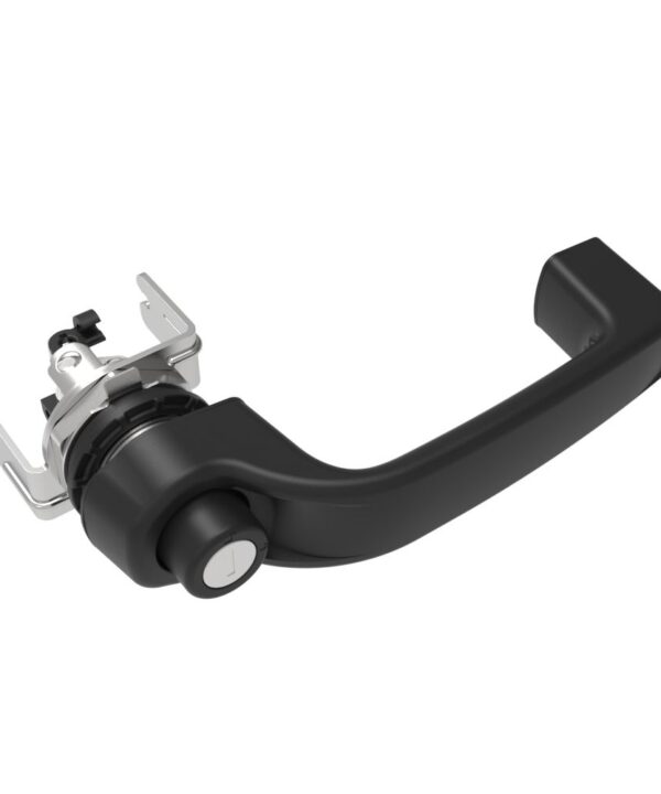 Southco Actuator, Single or Multi Point, with Cable Bracket, Push Button Handle, Locking, Reversible R001 (2 Keys Included), Nylon, Black