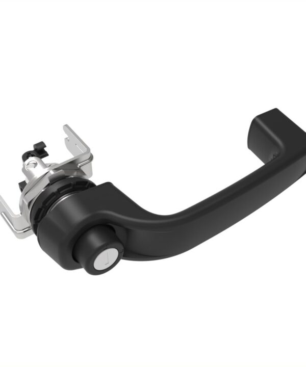 Southco Actuator, Single or Multi Point, with Cable Bracket, Push Button Handle, Locking, Reversible R001 (2 Keys Included), Nylon, Black