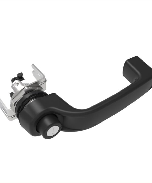 Southco Actuator, Single or Multi Point, with Cable Bracket, Push Button Handle, Reversible Multiple Key Codes (2 Keys Included), Nylon, Black