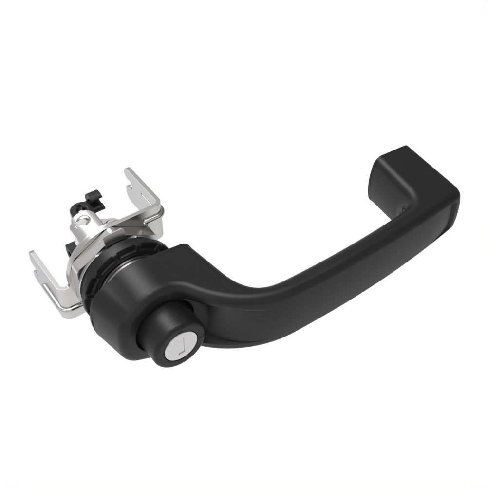 Southco Actuator, Single or Multi Point, with Cable Bracket, Push Button Handle, CH 751 Key (Keys Not Included), Nylon, Black