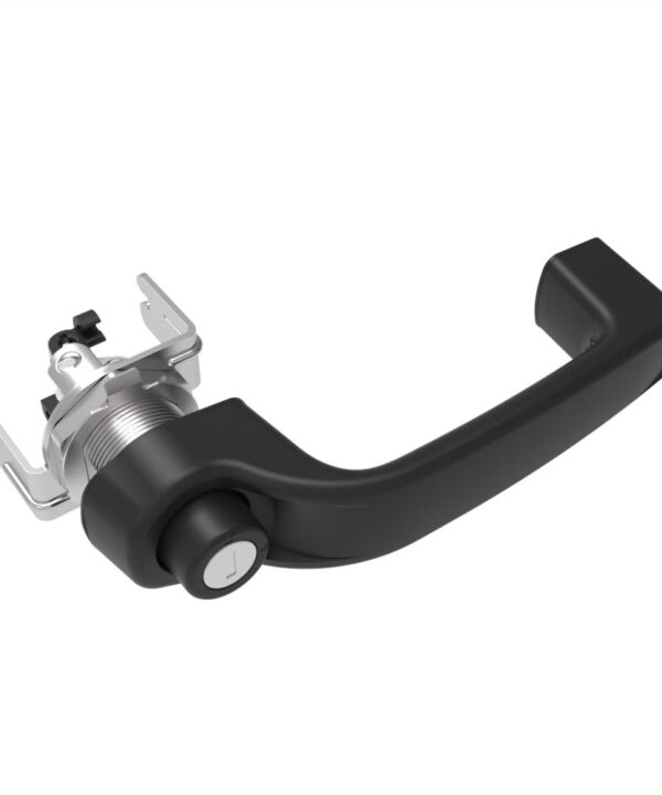 Southco Actuator, Single or Multi Point, with Cable Bracket, Push Button Handle, Standard Key Multiple Key Codes (2 Keys Included), Nylon, Black