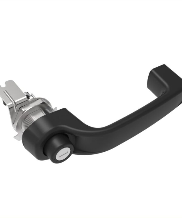 Southco Actuator, Single or Multi Point, with Cable Bracket, Push Button Handle, Standard Key Multiple Key Codes (2 Keys Included), Nylon, Black