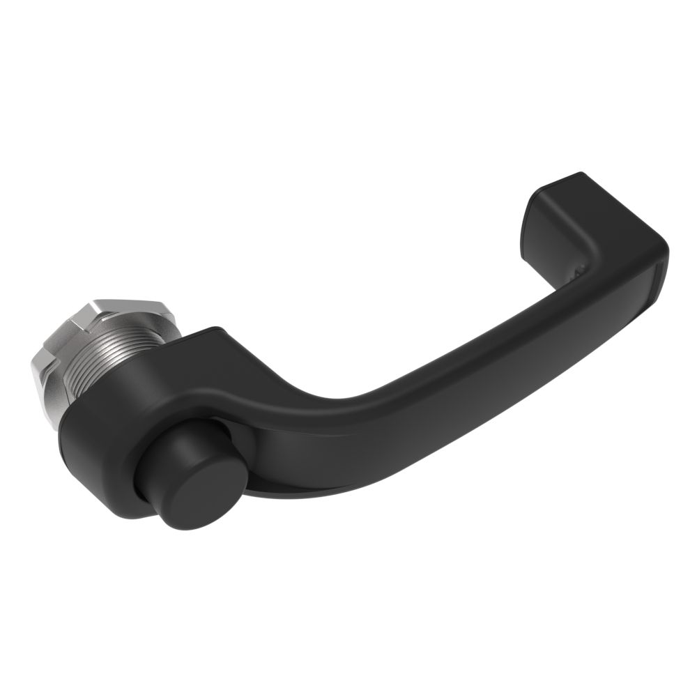 Southco Actuator, Single Point, Direct Push, Push Button Handle, Non-Locking, Nylon, Black