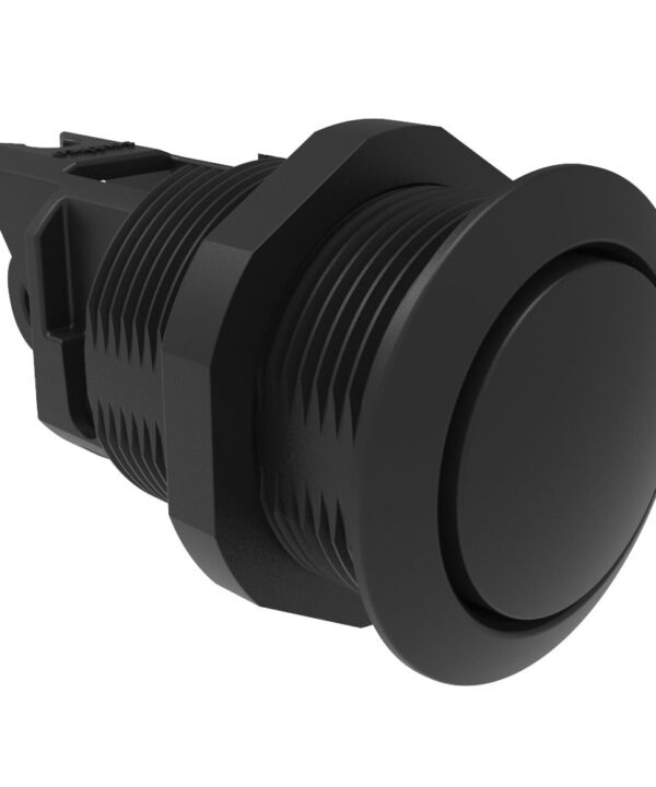 Southco Actuator, Push Button Handle, Non-Locking, Glass Filled Nylon, Black