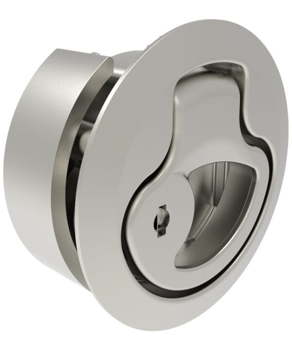 Southco Actuator, Key Locking, Large Size, 316 Stainless Steel, Electropolished, Bright