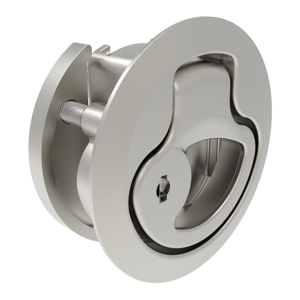 Southco Actuator, Key Locking, Large Size, 316 Stainless Steel, Electropolished, Bright