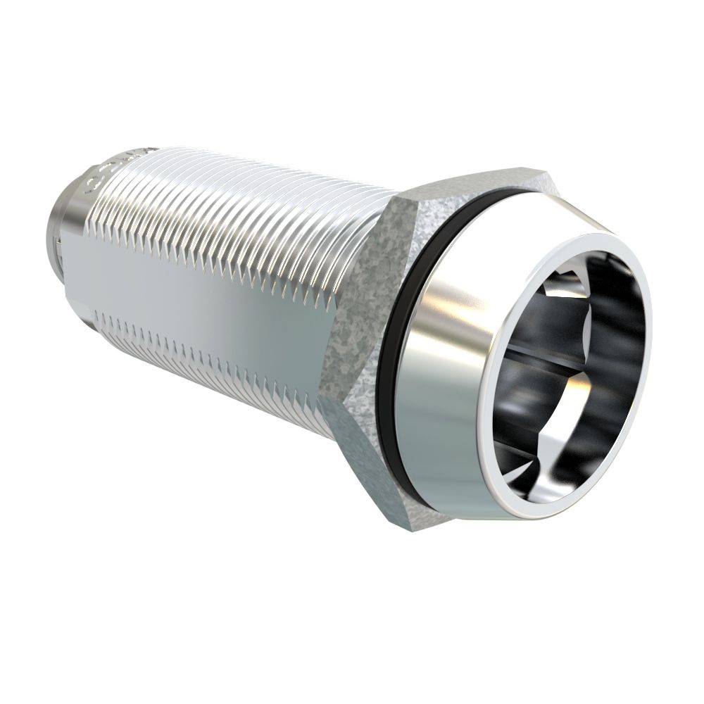 Southco Cam Lock Latch, Zinc Alloy, No Core, Chrome Housing