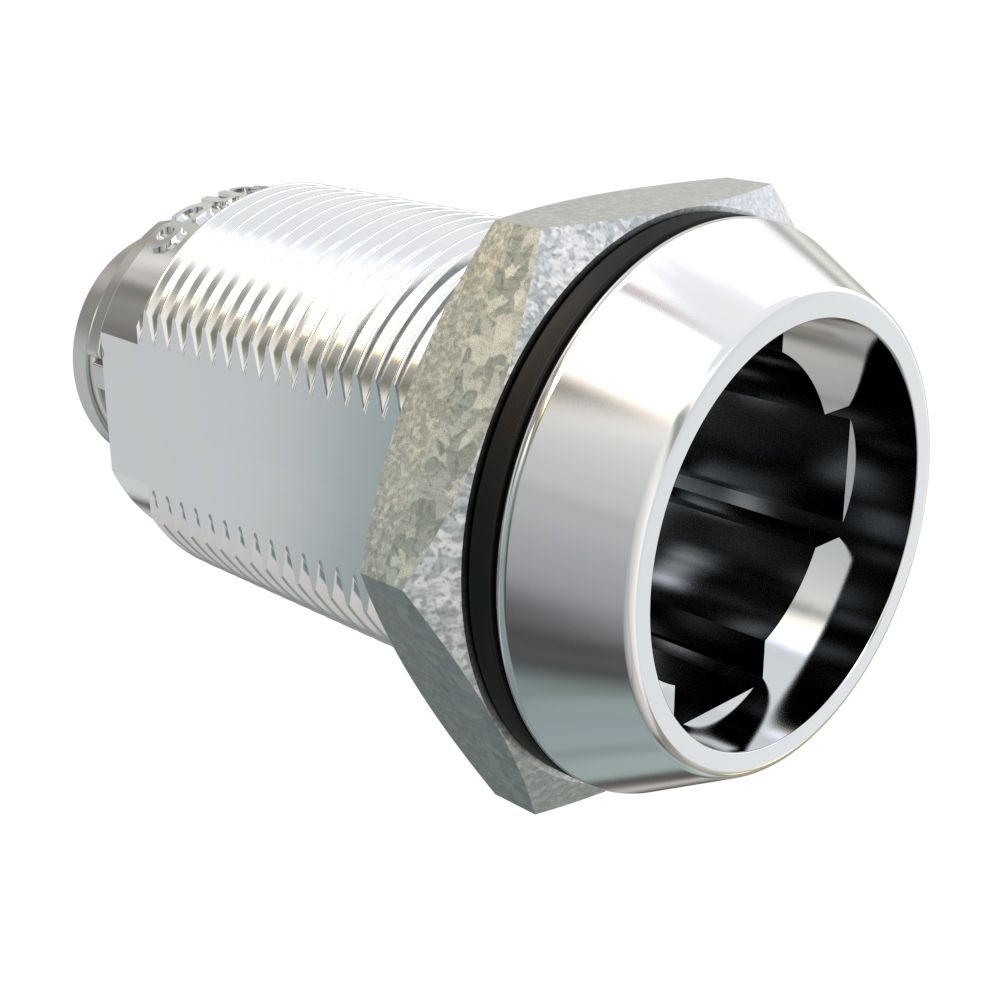 Southco Cam Lock Latch, Zinc Alloy, No Core, Chrome Housing