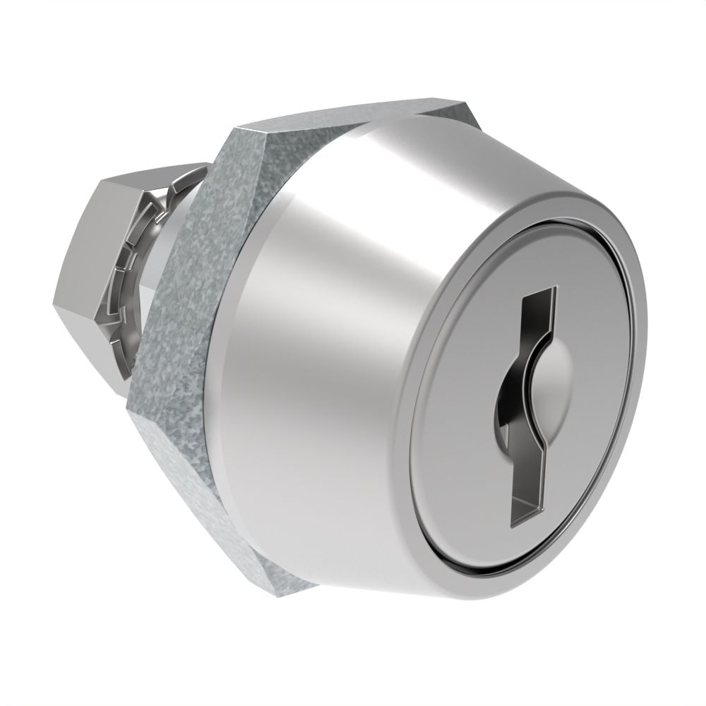 Southco Cam Lock Latch, Zinc Alloy, Stainless Covered Core, Stainless Covered Housing