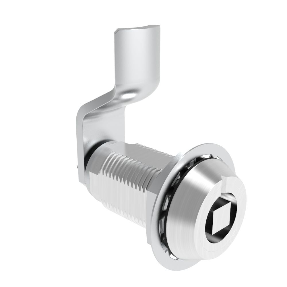 Southco VISE ACTION® Compression Latch, Large Size, 7 mm Square, Aluminum Alloy, Powder Coated, Clear, 20 mm (0.79 in) Grip