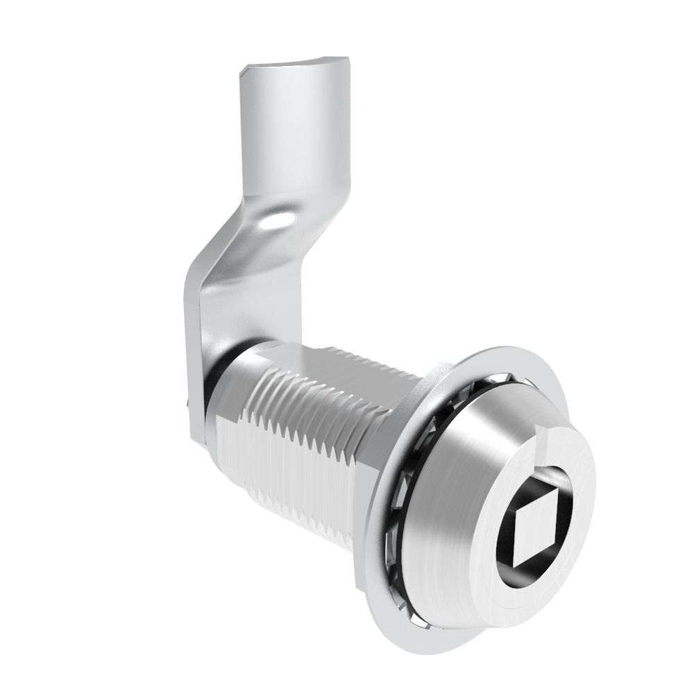 Southco VISE ACTION® Compression Latch, Large Size, 7 mm Square, Aluminum Alloy, Powder Coated, Clear, 26 mm (1.02 in) Grip