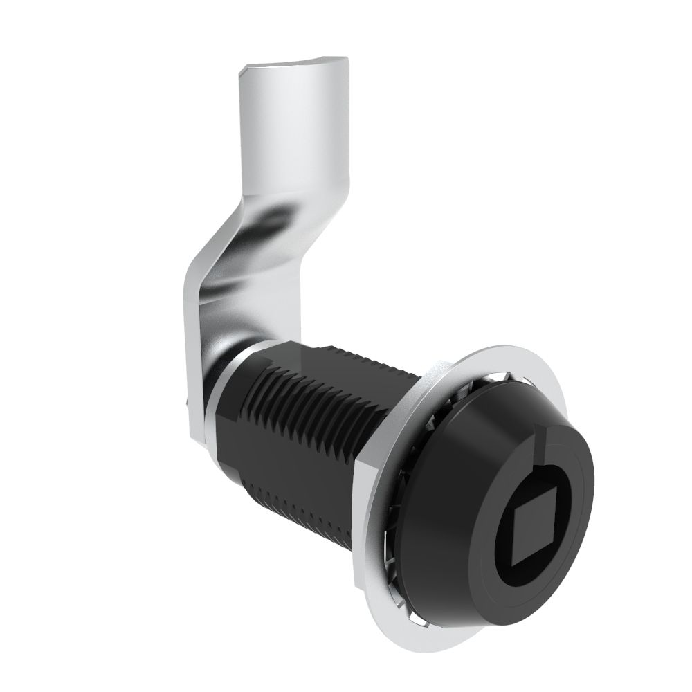 Southco VISE ACTION® Compression Latch, Large Size, 7 mm Square, Aluminum Alloy, Hard Anodized, Black, 26 mm (1.02 in) Grip