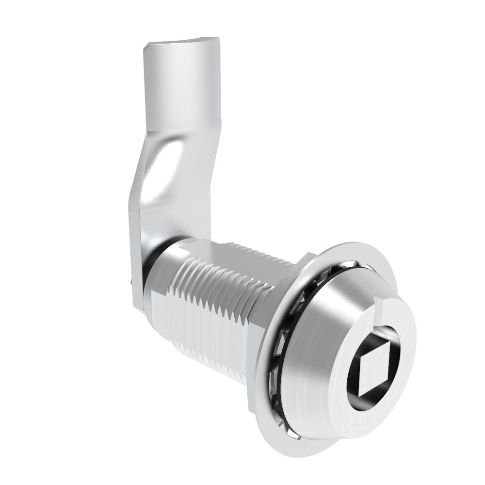 Southco VISE ACTION® Compression Latch, Large Size, 7 mm Square, Aluminum Alloy, Powder Coated, Clear, 34 mm (1.34 in) Grip