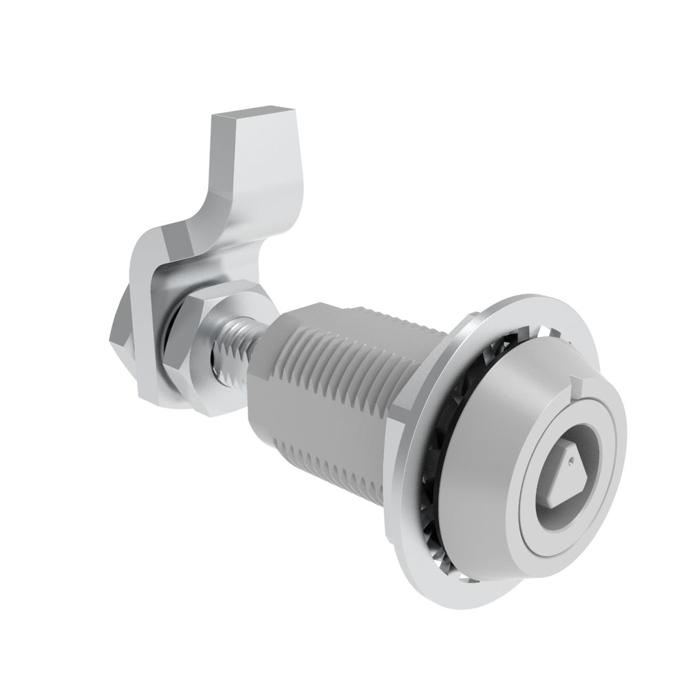 Southco VISE ACTION® Compression Latch, Large Size, 7 mm Triangle, Aluminum Alloy, Powder Coated, Silver