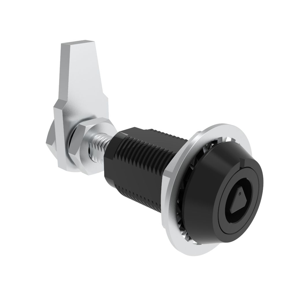 Southco VISE ACTION® Compression Latch, Large Size, 7 mm Triangle, Aluminum Alloy, Hard Anodized, Black