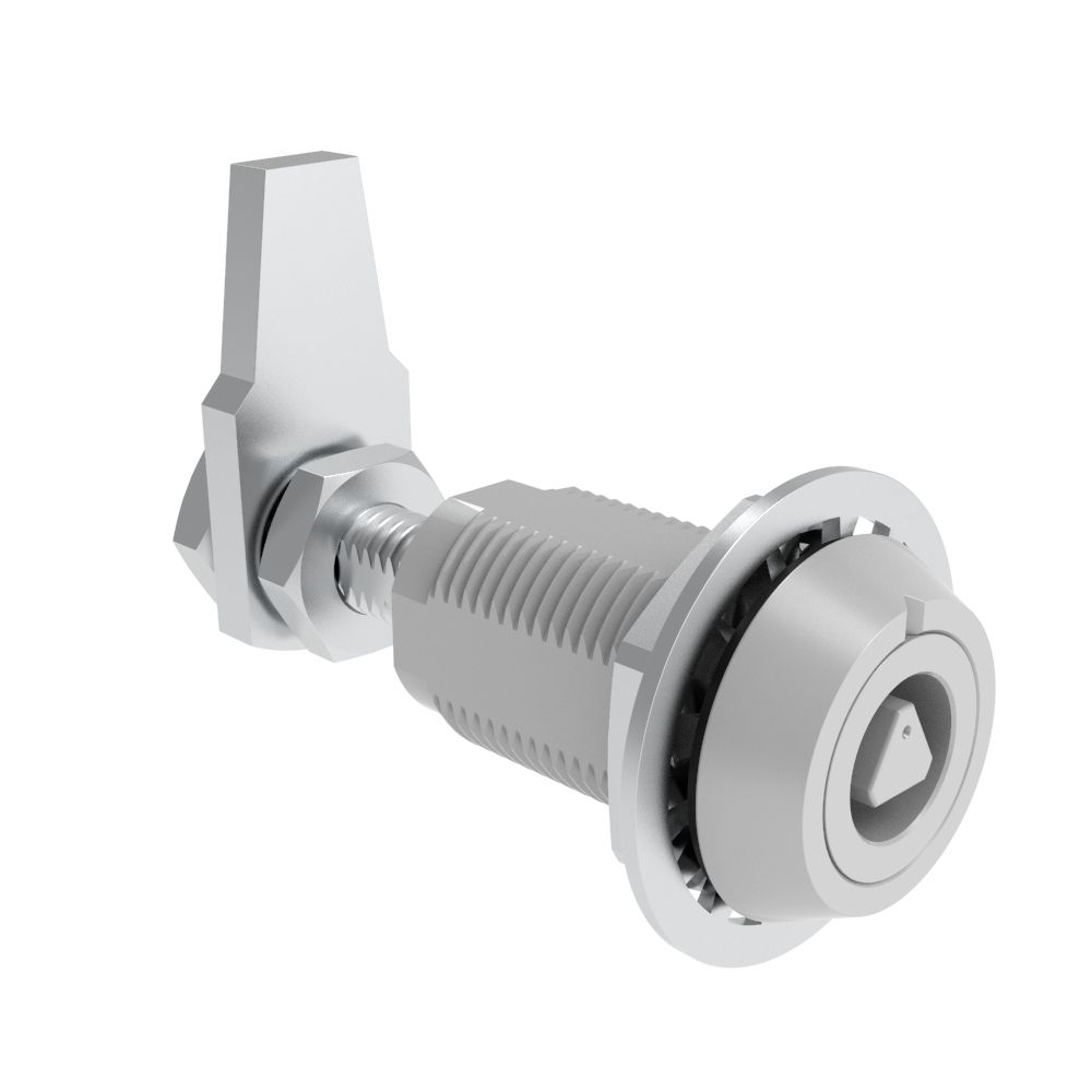 Southco VISE ACTION® Compression Latch, Large Size, 7 mm Triangle, Aluminum Alloy, Powder Coated, Silver