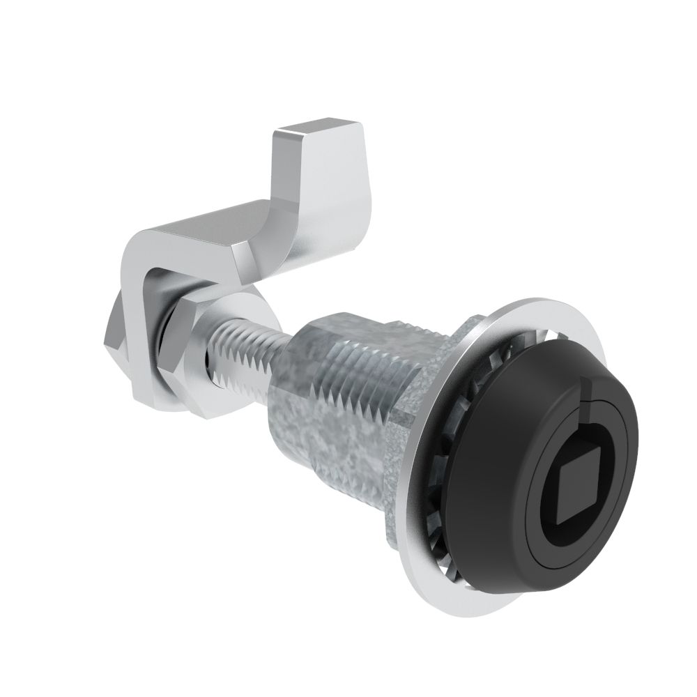 Southco VISE ACTION® Compression Latch, Large Size, 7 mm Square, Zinc Alloy, Powder Coated, Black