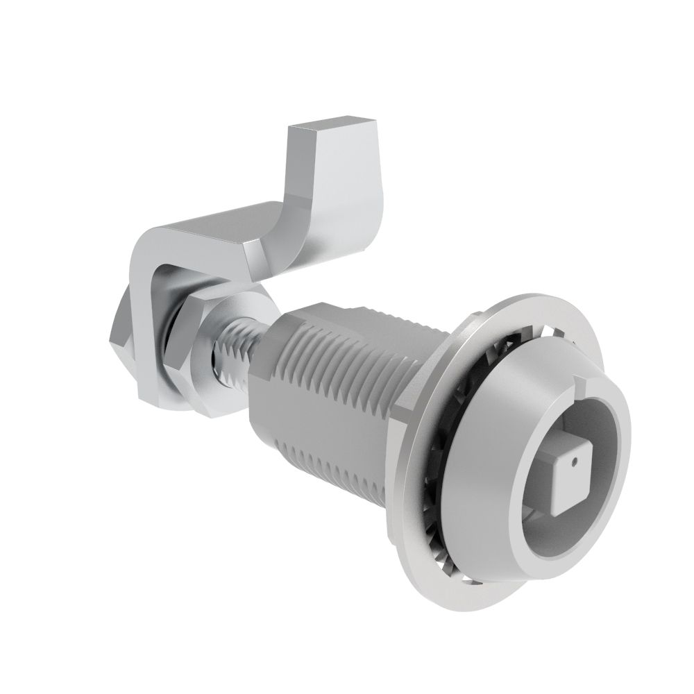Southco VISE ACTION® Compression Latch, Large Size, 7 mm Square, Aluminum Alloy, Powder Coated, Silver