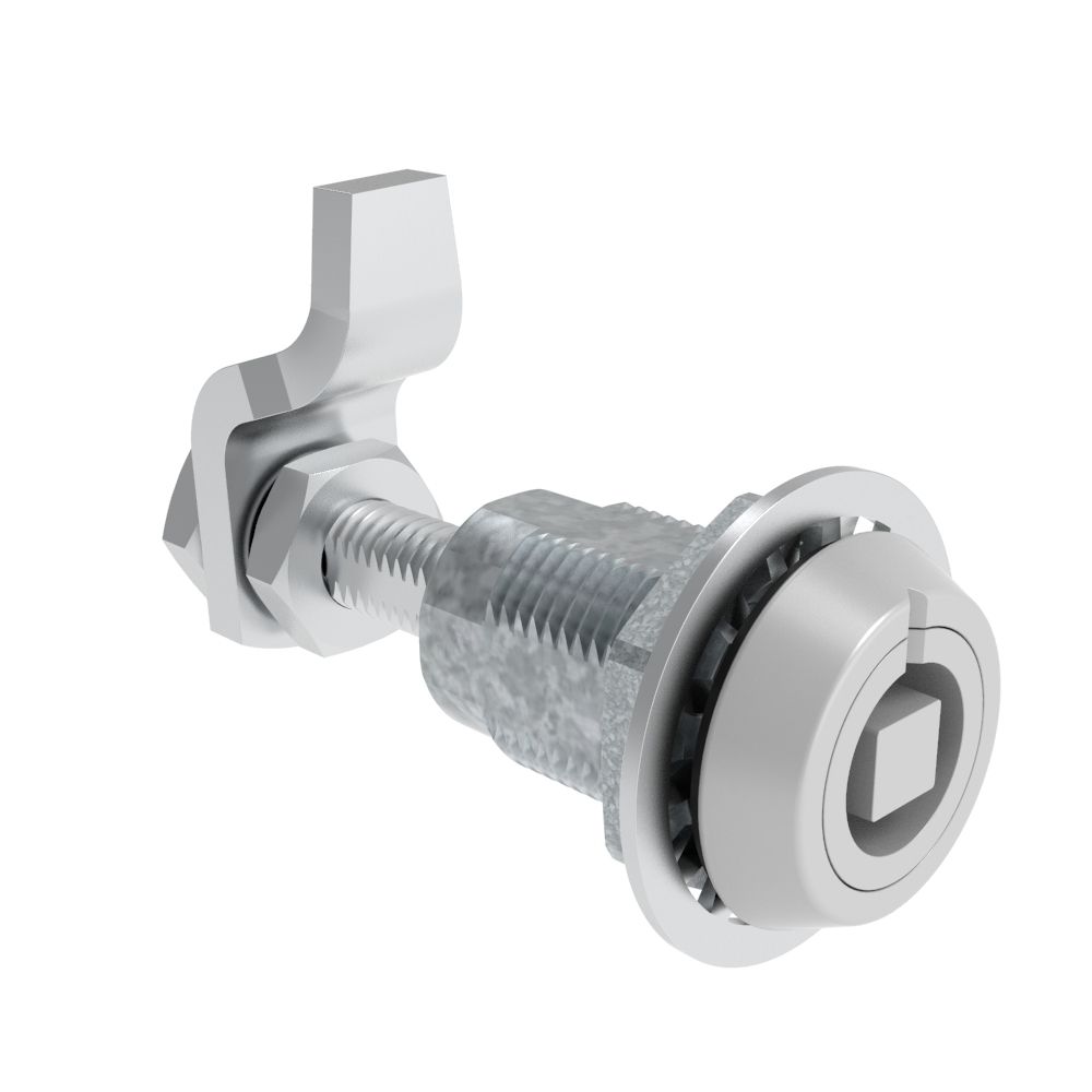 Southco VISE ACTION® Compression Latch, Large Size, 7 mm Square, Zinc Alloy, Powder Coated, Silver