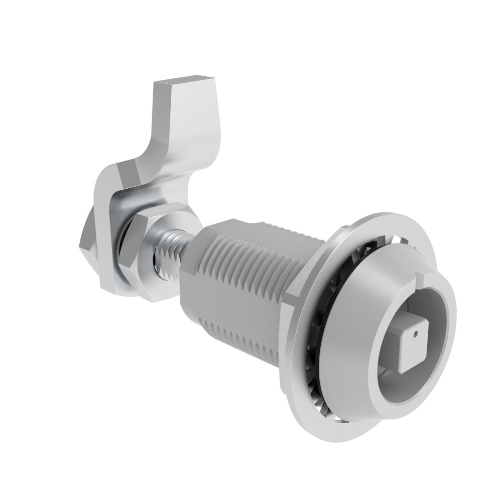 Southco VISE ACTION® Compression Latch, Large Size, 7 mm Square, Aluminum Alloy, Powder Coated, Silver