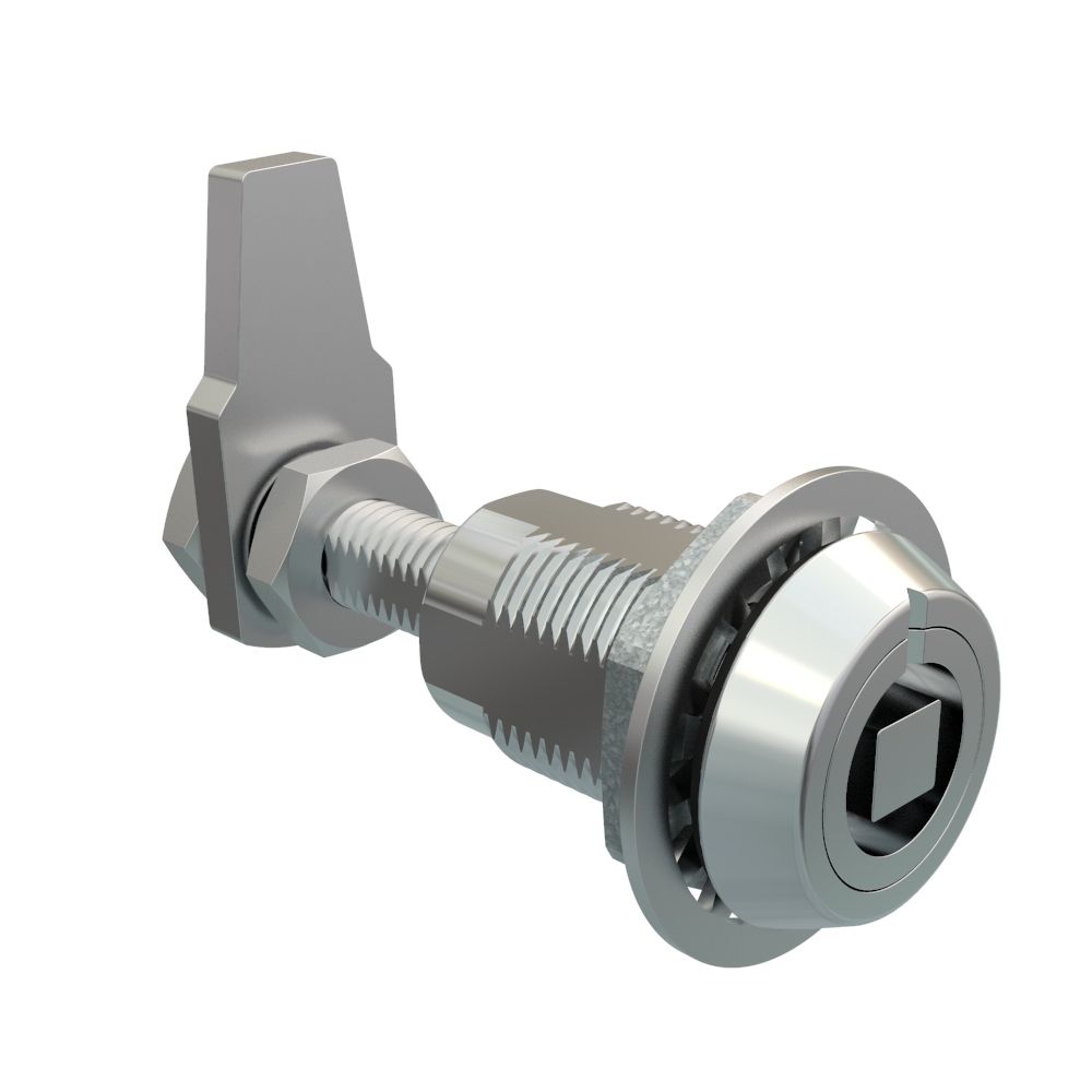 Southco VISE ACTION® Compression Latch, Large Size, 7 mm Square, Zinc Alloy, Chrome Plated, Bright