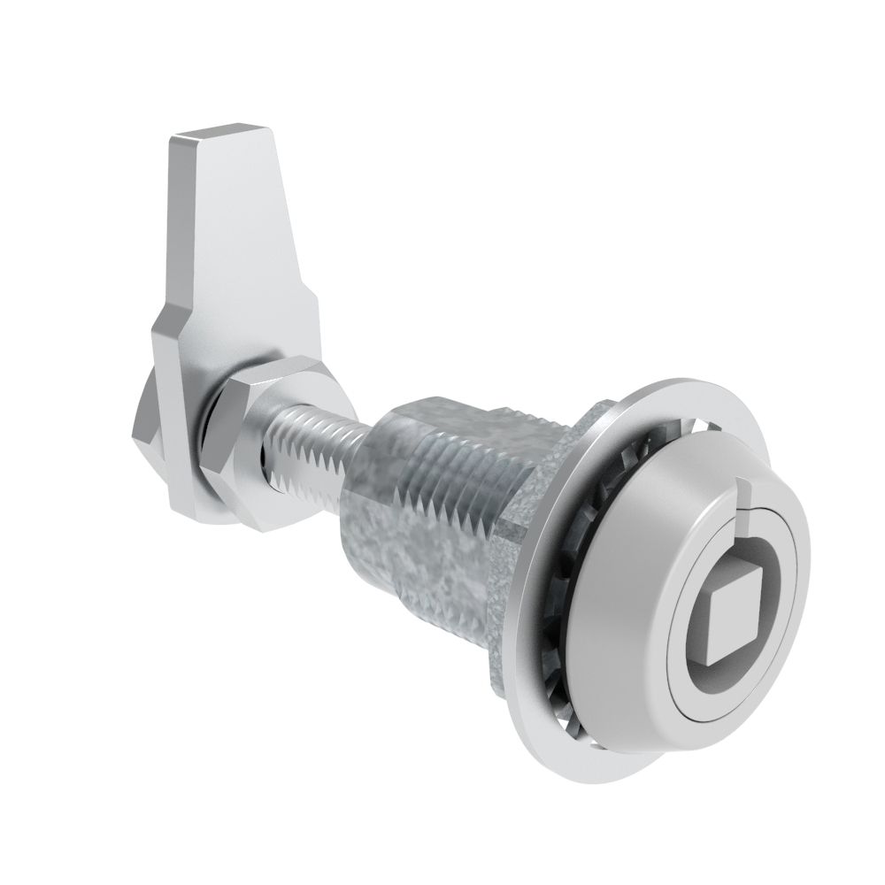 Southco VISE ACTION® Compression Latch, Large Size, 7 mm Square, Zinc Alloy, Powder Coated, Silver