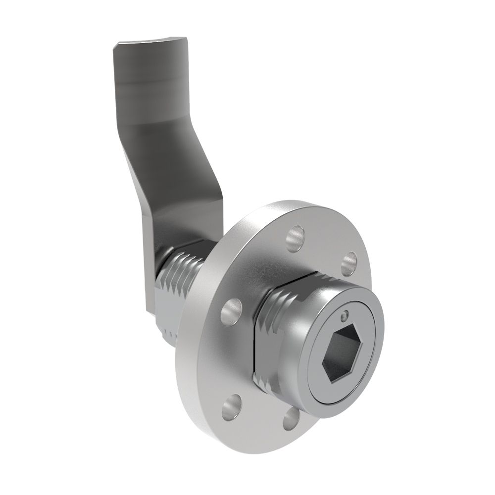 Southco VISE ACTION® Compression Latch, Large Size, 8 mm Hex Recess, Zinc Alloy, Chrome Plated, Bright, 39 mm (1.54 in) Grip