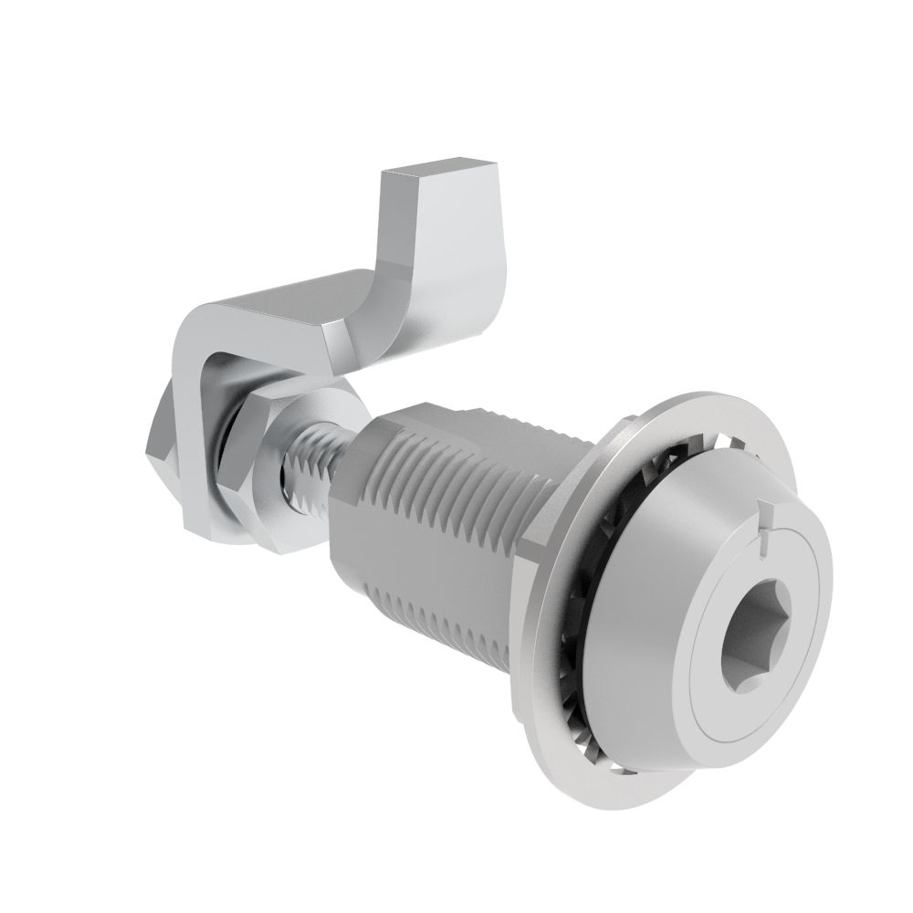 Southco VISE ACTION® Compression Latch, Large Size, 8 mm Hex Recess, Aluminum Alloy, Powder Coated, Silver