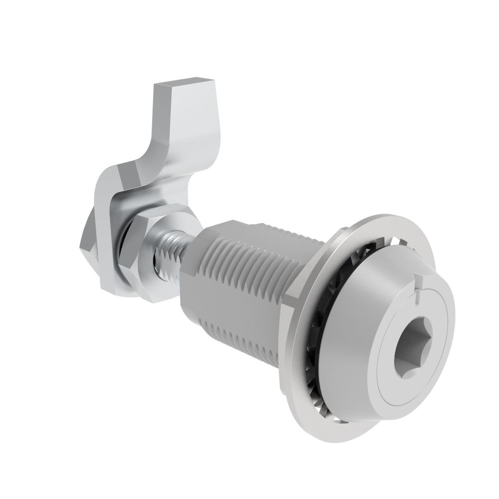 Southco VISE ACTION® Compression Latch, Large Size, 8 mm Hex Recess, Aluminum Alloy, Powder Coated, Silver