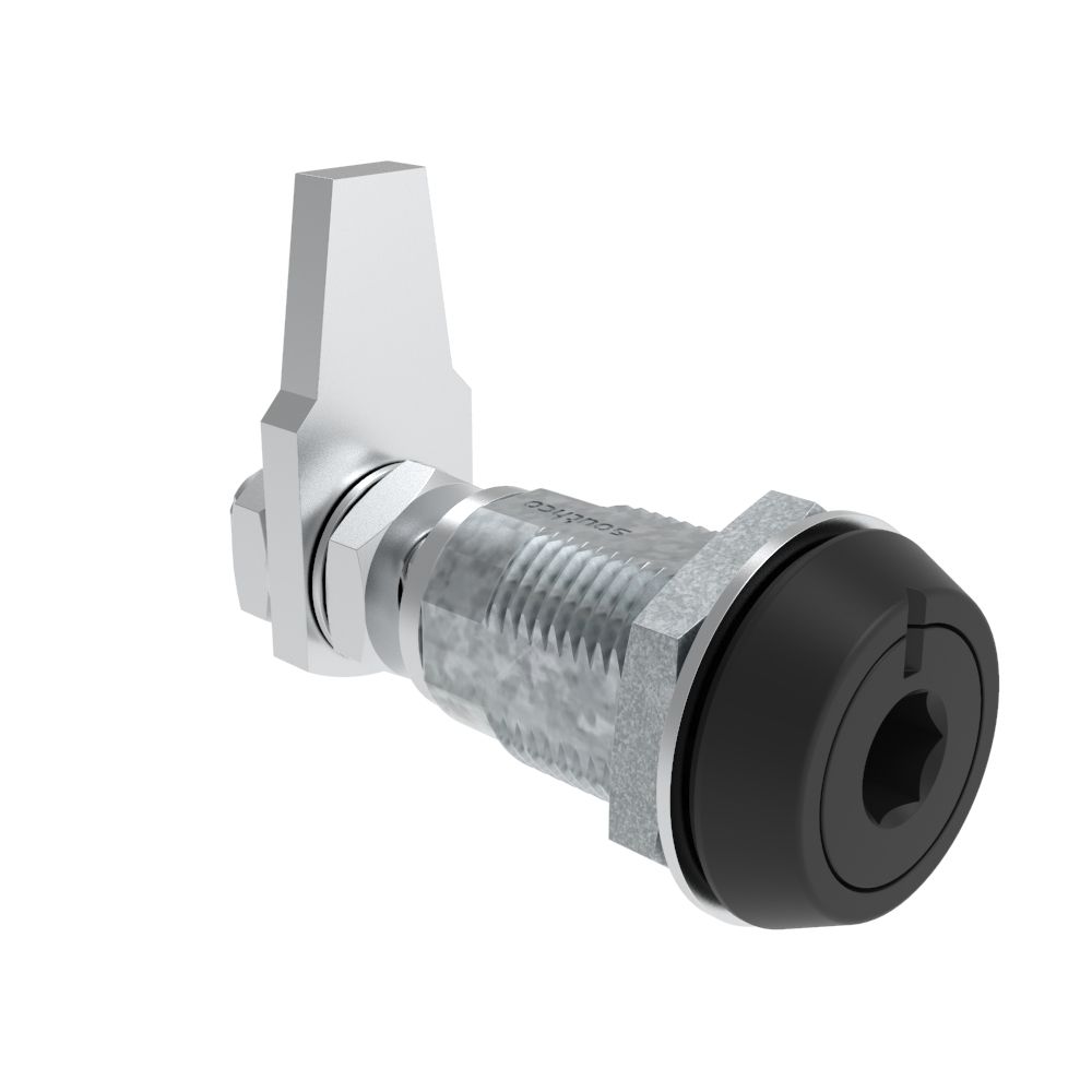 Southco VISE ACTION® Compression Latch, Large Size, 8 mm Hex Recess, Zinc Alloy, Powder Coated, Black