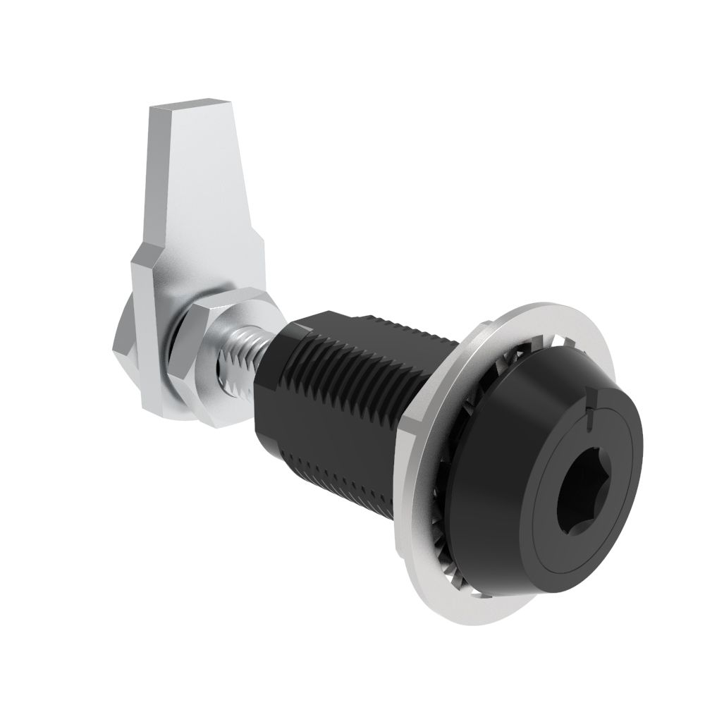 Southco VISE ACTION® Compression Latch, Large Size, 8 mm Hex Recess, Aluminum Alloy, Hard Anodized, Black