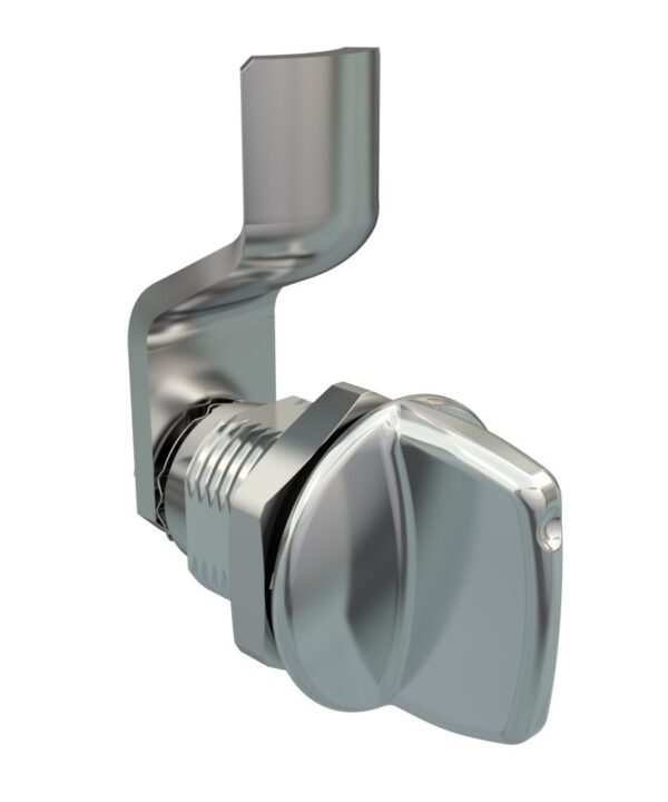 Southco Quarter-Turn Cam Latch, Tall wing, 6mm (.24 in) Grip, Sealed, Zinc Alloy, Chrome Plated, Bright