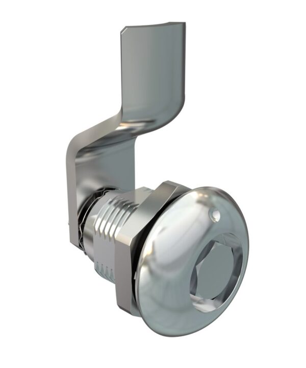 Southco Quarter-Turn Cam Latch, Bellcore 216, 6mm (.24 in) Grip, Sealed, Zinc Alloy, Chrome Plated, Bright