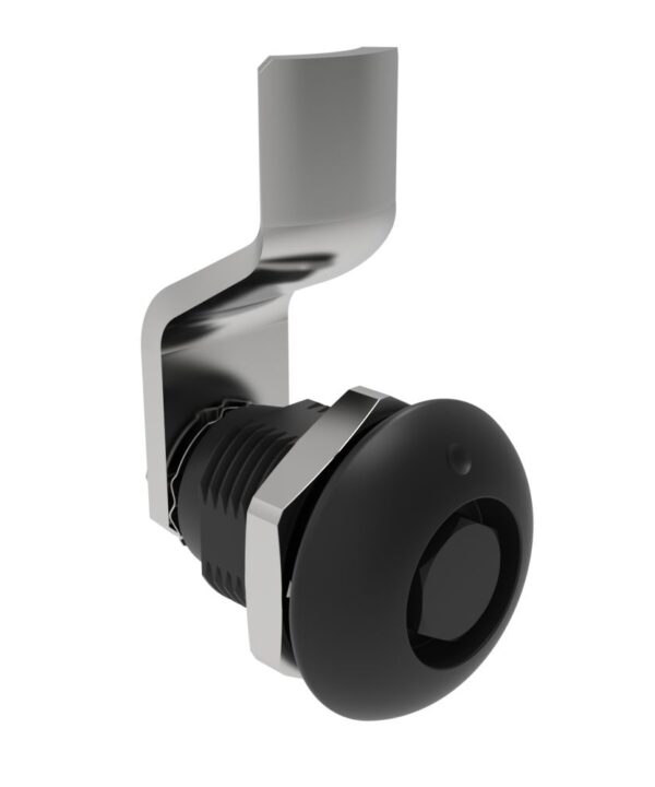 Southco Quarter-Turn Cam Latch, Bellcore 216, 6mm (.24 in) Grip, Sealed, Zinc Alloy, Powder Coat, Black