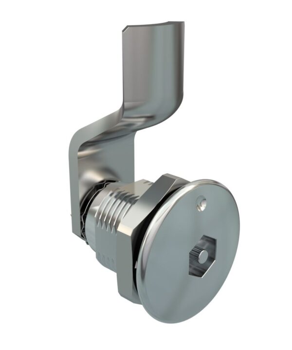 Southco Quarter-Turn Cam Latch, Bellcore Electronics, 6mm (.24 in) Grip, Sealed, Zinc Alloy, Chrome Plated, Bright