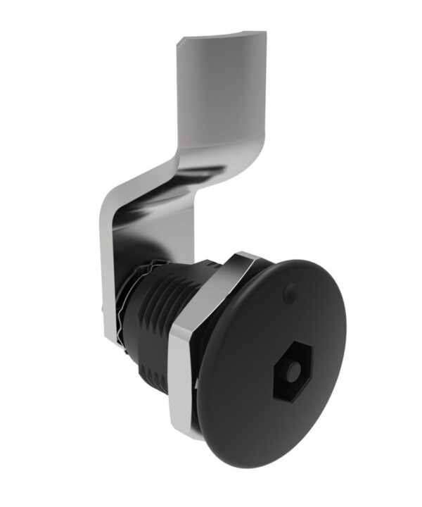 Southco Quarter-Turn Cam Latch, Bellcore Electronics, 6mm (.24 in) Grip, Not Sealed, Zinc Alloy, Powder Coat, Black