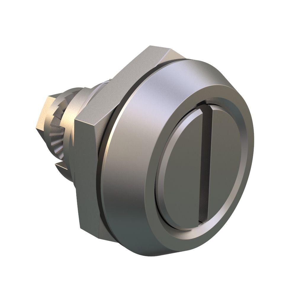 Southco Quarter-Turn Cam Latch, Slotted Recess, Without Cam, Sealed, Stainless Steel, Passivated