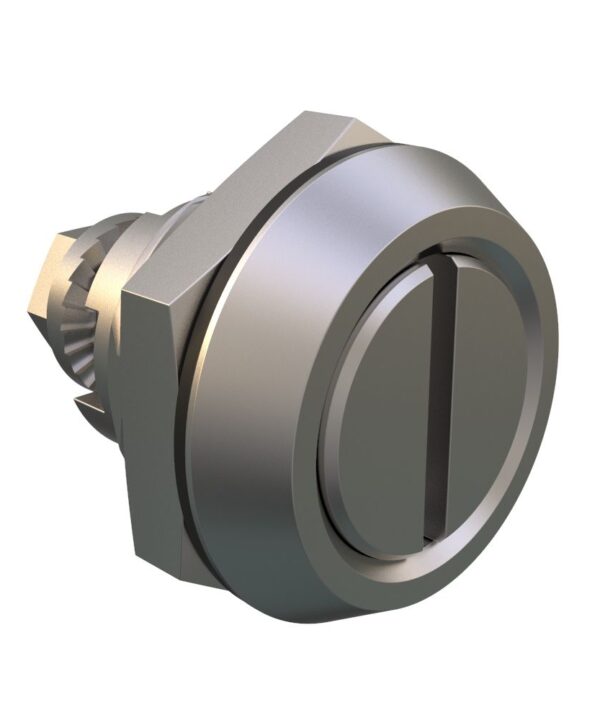 Southco Quarter-Turn Cam Latch, Slotted Recess, Without Cam, Sealed, 316 Stainless Steel, Passivated