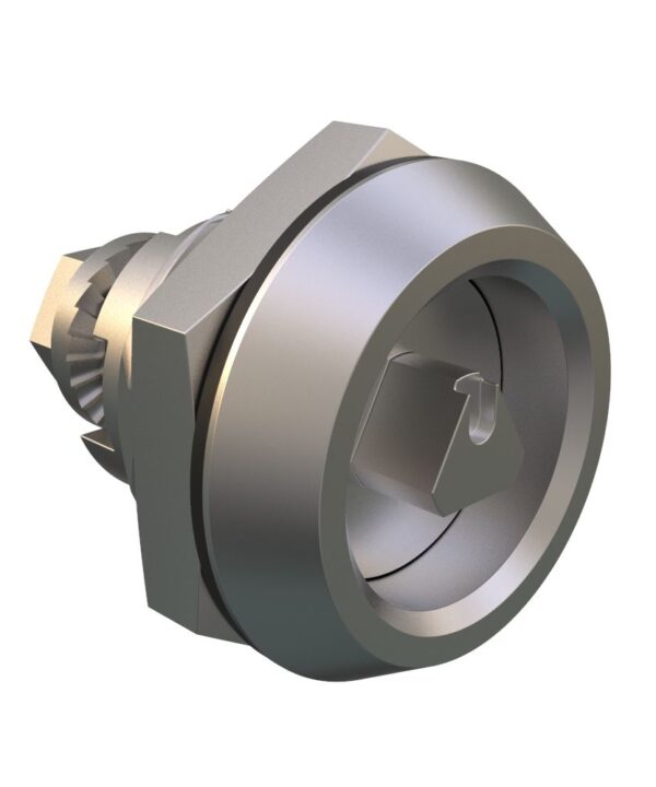 Southco Quarter-Turn Cam Latch, 7 mm Triangle Recess, Without Cam, Sealed, Stainless Steel, Passivated