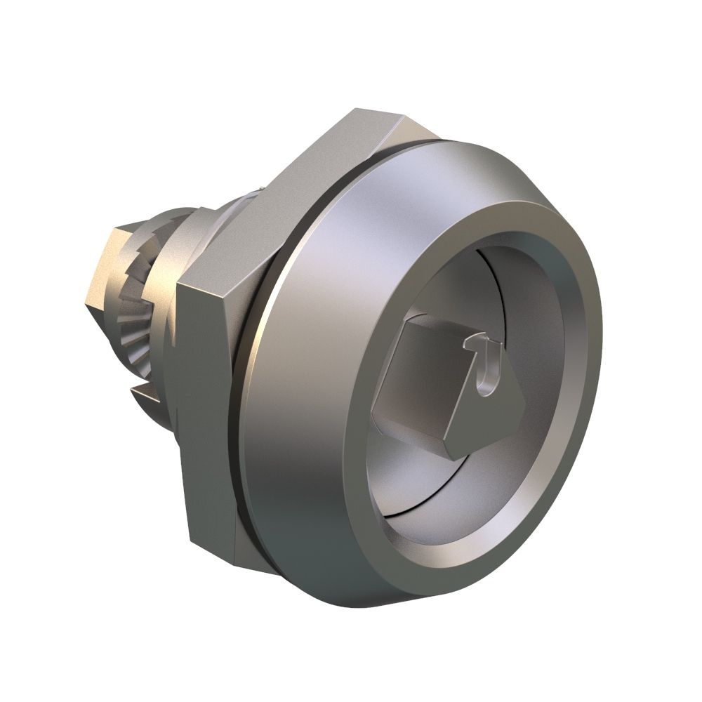 Southco Quarter-Turn Cam Latch, 7 mm Triangle Recess, Without Cam, Sealed, Stainless Steel, Passivated