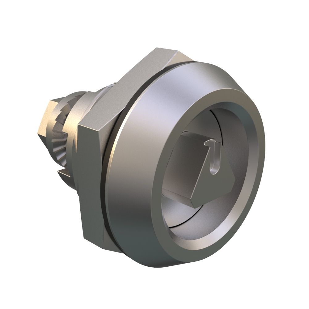 Southco Quarter-Turn Cam Latch, 8 mm Triangle Recess, Without Cam, Sealed, 316 Stainless Steel, Passivated