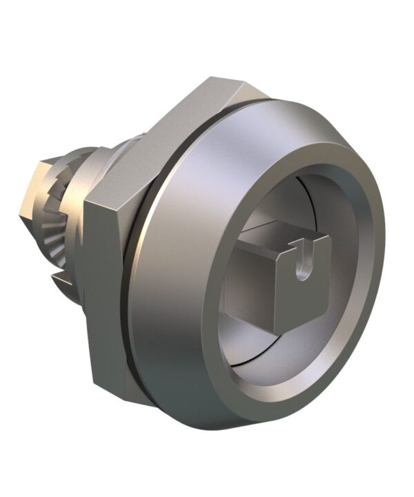 Southco Quarter-Turn Cam Latch, 7 mm Square Recess, Without Cam, Sealed, Stainless Steel, Passivated
